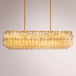 Chiaha Glass Rectangular Chandelier