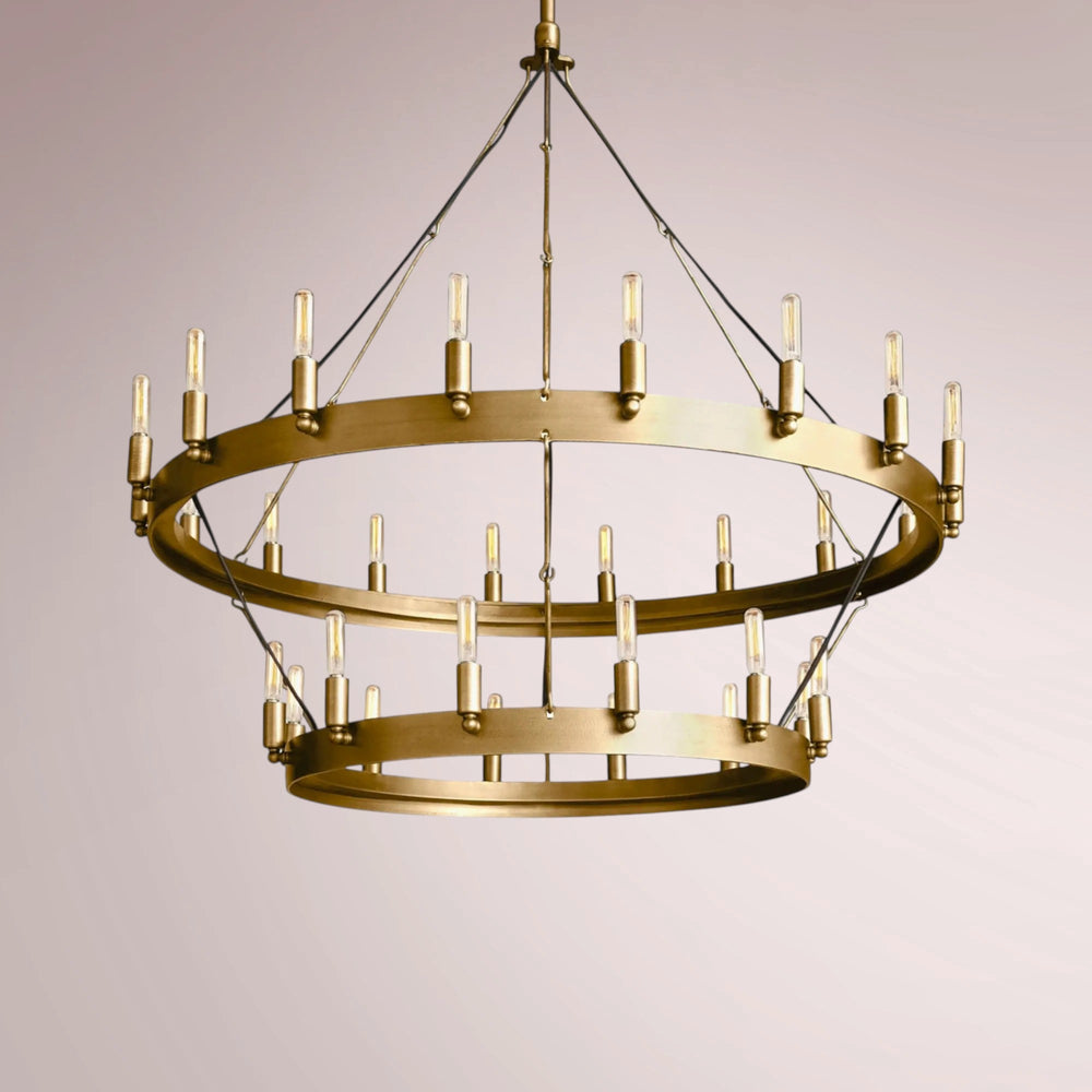 Cemino Vintage Filament Two-Tier Chandelier