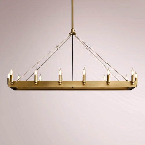 Cemino Vintage Candelabra Rectangular Chandelier
