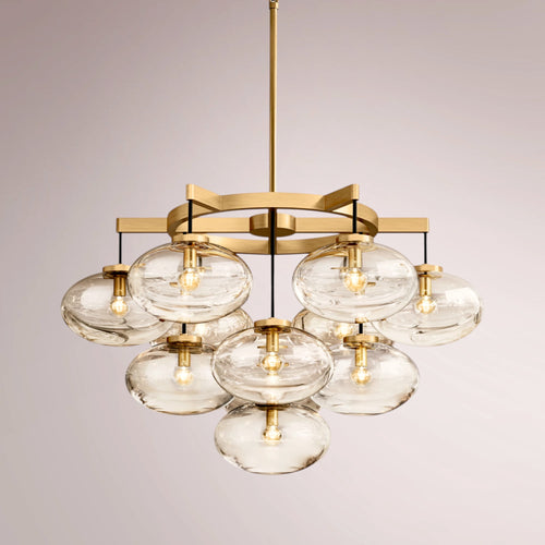 Kabrette Clear Glass Round Chandelier