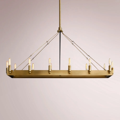 Cemino Vintage Filament Rectangular Chandelier