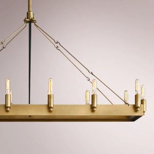 Cemino Vintage Filament Rectangular Chandelier