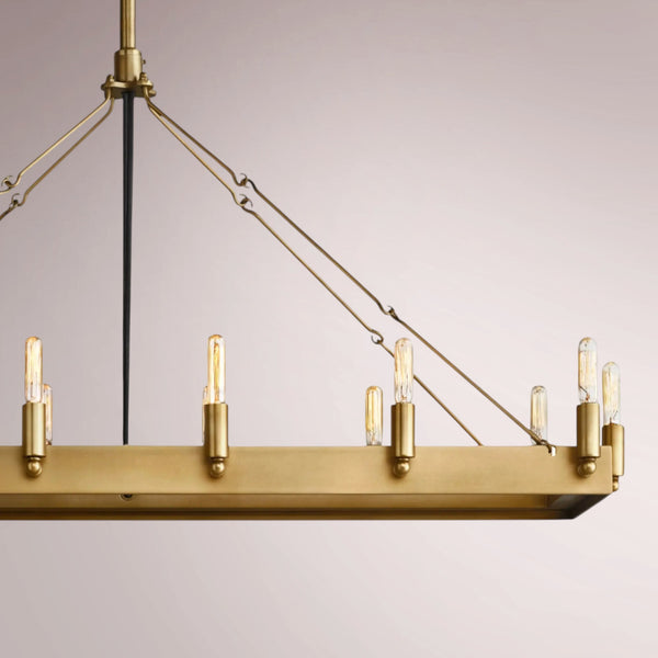 Cemino Vintage Filament Rectangular Chandelier