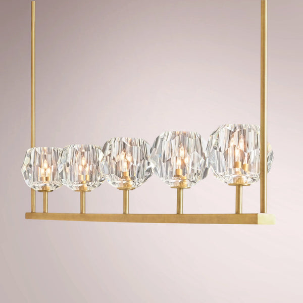 Multiaspect Cristal Glass Linear Chandelier