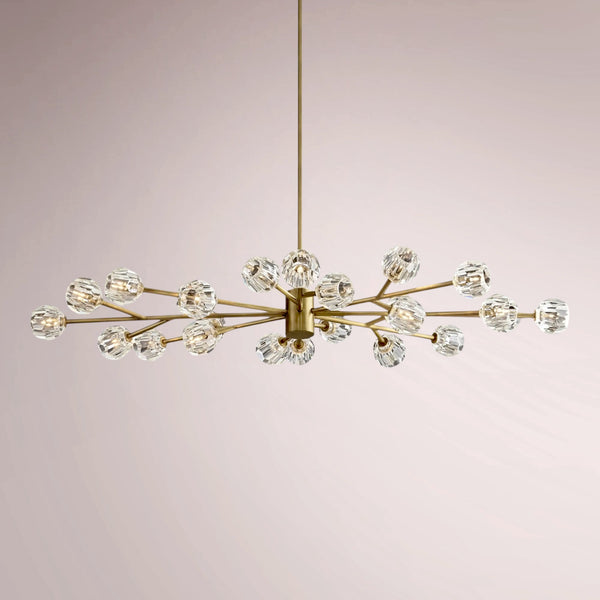 Multiaspect Cristal Glass Oval Chandelier