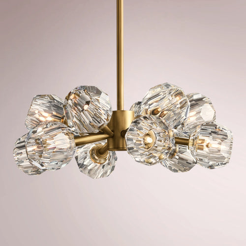 Multiaspect Cristal Glass Round Chandelier