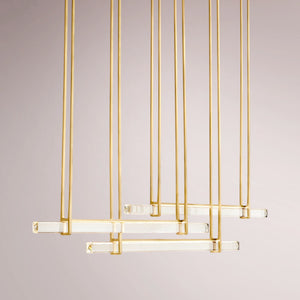 Aulubon Crystal Triple Bar Linear Chandelier