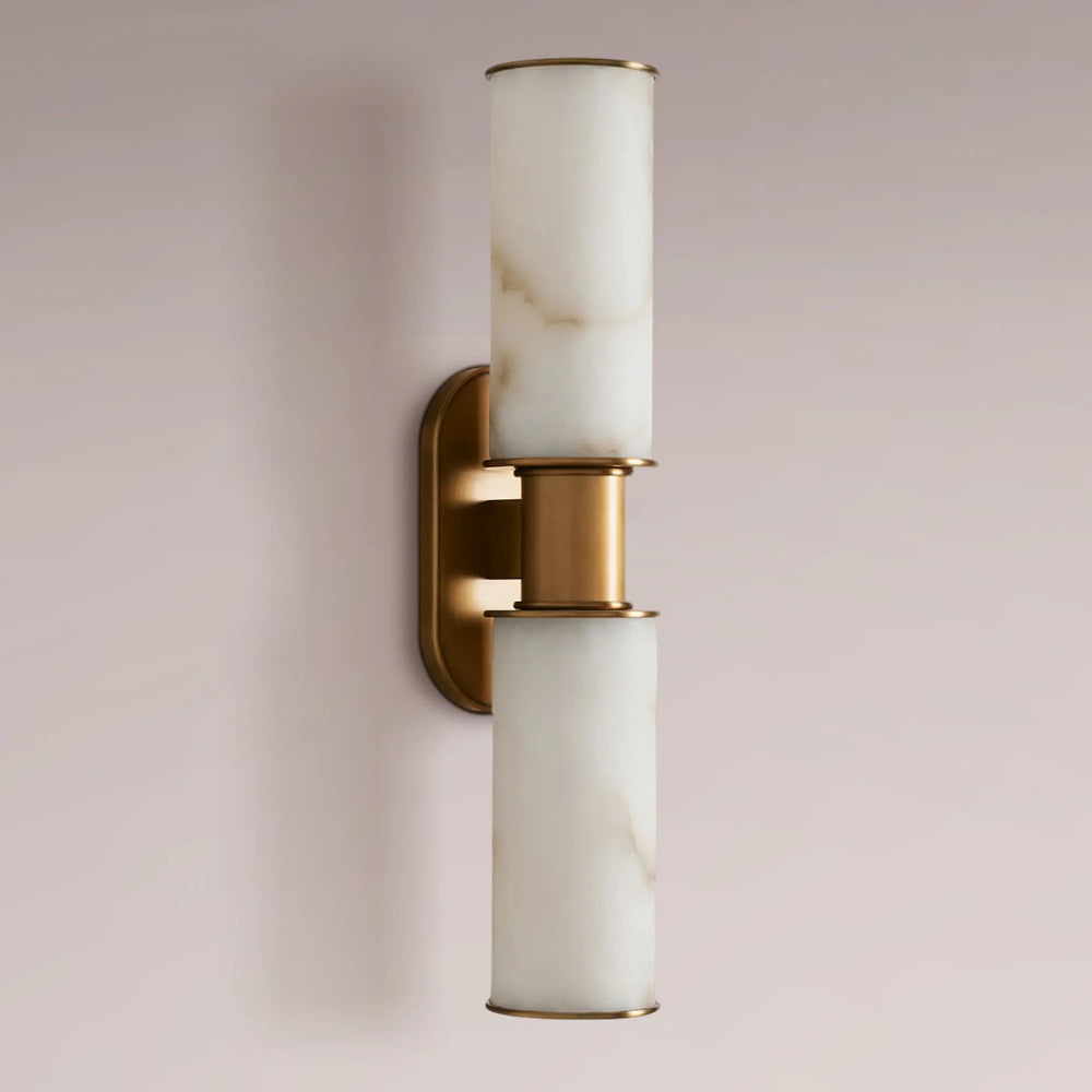 Harlen Double Sconce in Alabaster