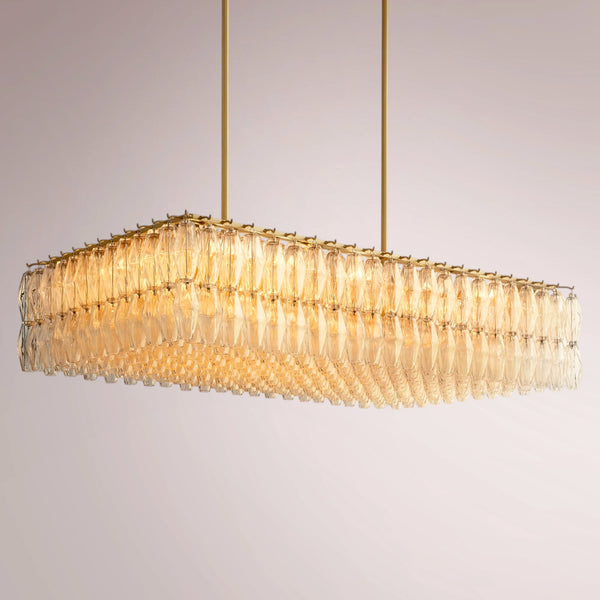 Chiaha Glass Rectangular Chandelier
