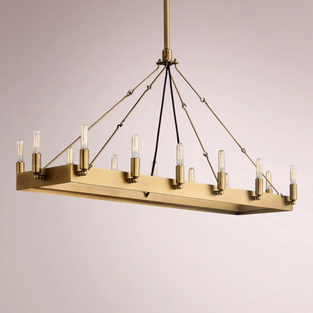 Cemino Vintage Filament Rectangular Chandelier