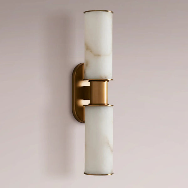 Harlen Double Sconce in Alabaster
