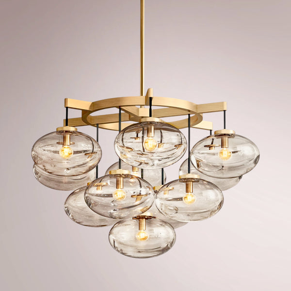 Kabrette Clear Glass Round Chandelier