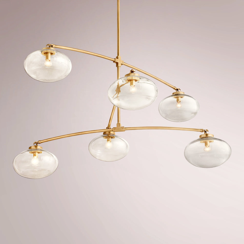 Kabrette Clear Glass Mobile Round Chandelier