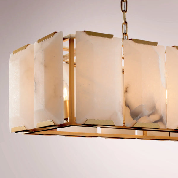 Barlow Calcite Rectangular Chandelier