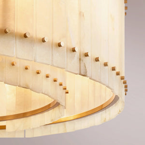 San Frank Alabaster Round Chandelier