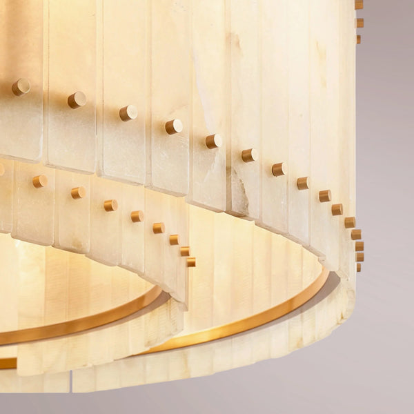 San Frank Alabaster Round Chandelier