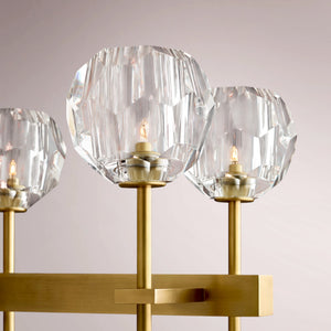 Multiaspect Cristal Glass Double Linear Chandelier