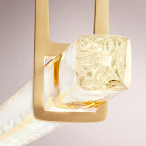 Aulubon Crystal Triple Bar Linear Chandelier