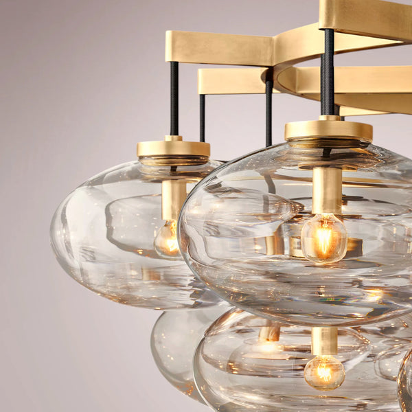 Kabrette Clear Glass Round Chandelier