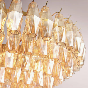 Chiaha Clear Glass Tiered Round Chandelier