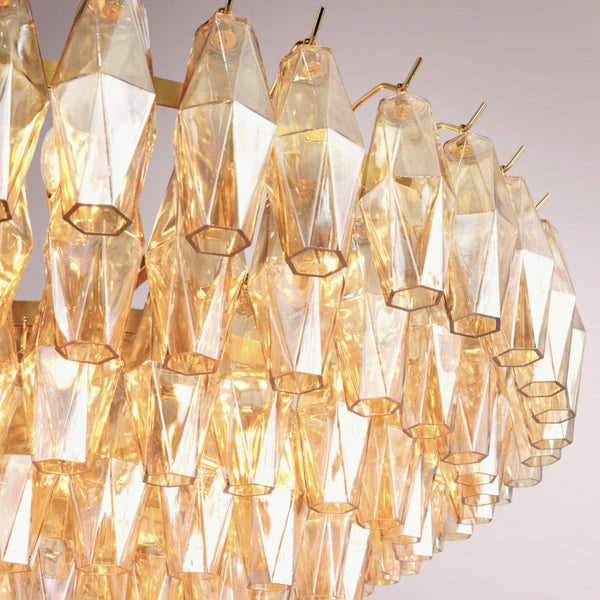 Chiaha Clear Glass Tiered Round Chandelier