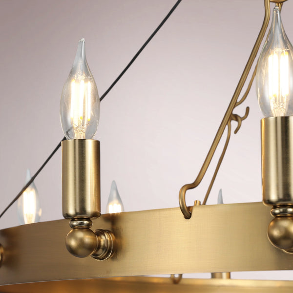 Cemino Vintage Candelabra Round Chandelier