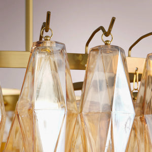 Chiaha Clear Glass Tiered Round Chandelier