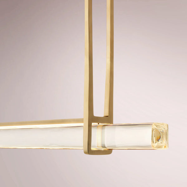 Aulubon Crystal Triple Bar Linear Chandelier