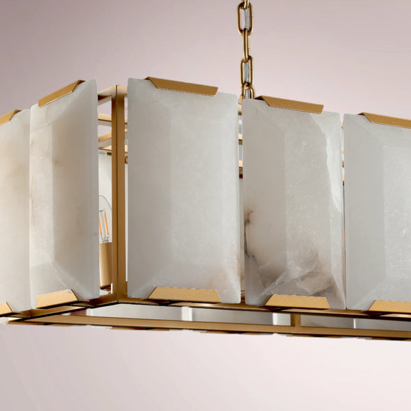 Barlow Calcite Rectangular Chandelier