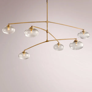 Kabrette Clear Glass Mobile Round Chandelier