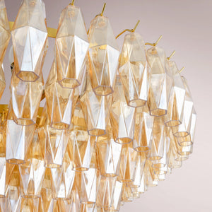 Chiaha Clear Glass Tiered Round Chandelier