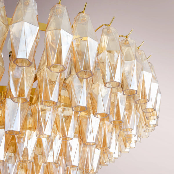 Chiaha Clear Glass Tiered Round Chandelier