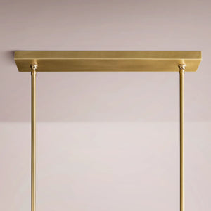 Multiaspect Cristal Glass Double Linear Chandelier