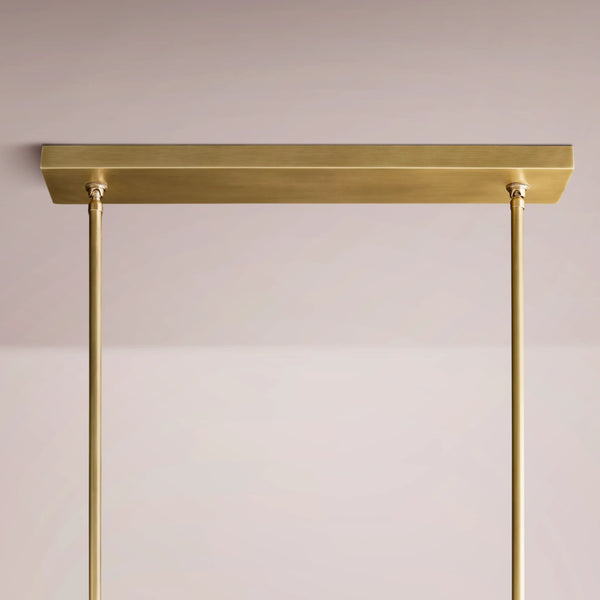 Multiaspect Cristal Glass Double Linear Chandelier