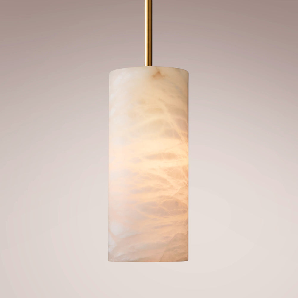 Julie Alabaster Cylinder Pendant