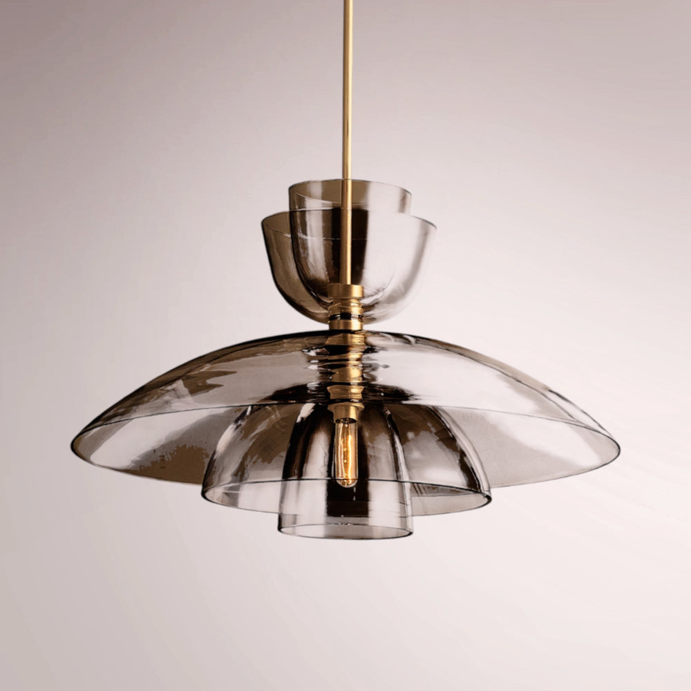 Blon Clear Glass Cloche Grand Pendant
