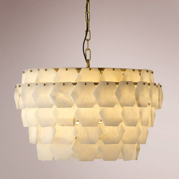 Havion Alabaster Hex Chandelier