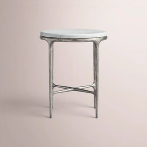 Calix Series Marble Round Side Table