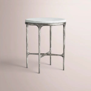 Calix Series Marble Round Side Table