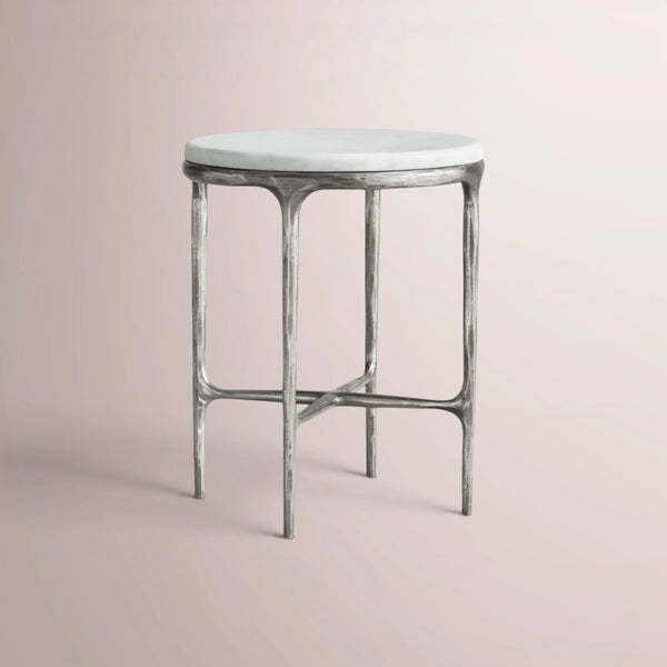 Calix Series Marble Round Side Table