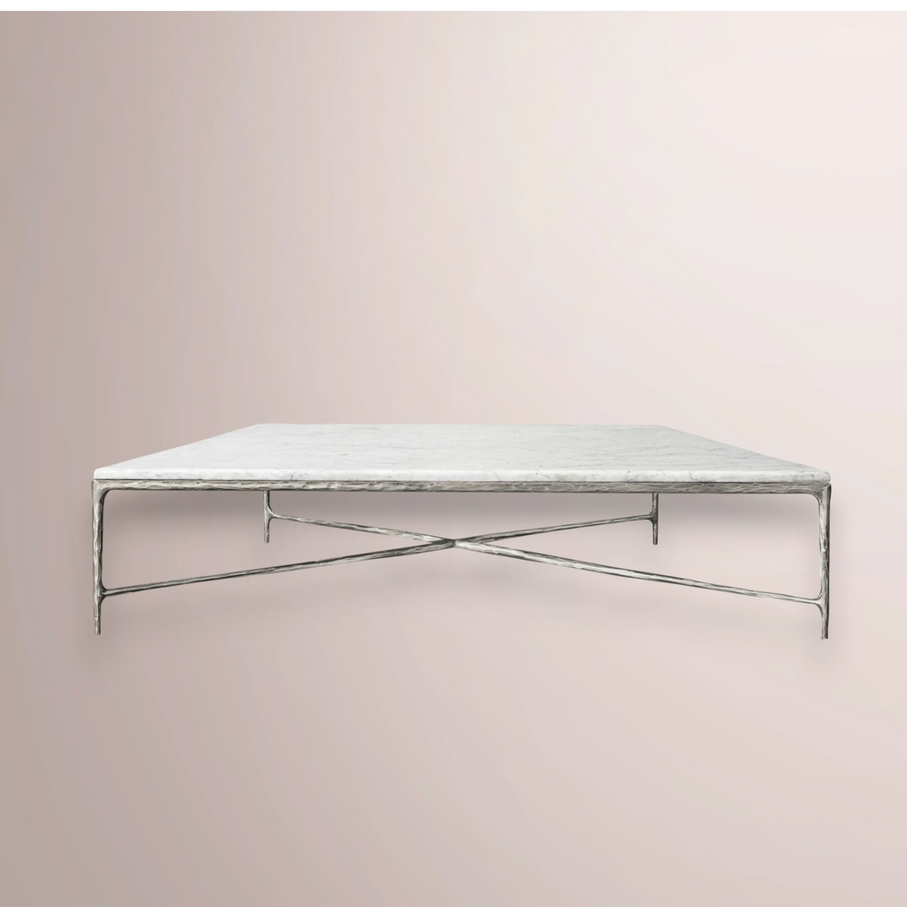 Calix Series Thaddeus Marble Square Coffee Table