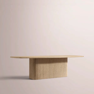 Ethenra Pedestal Rectangular Dining Table