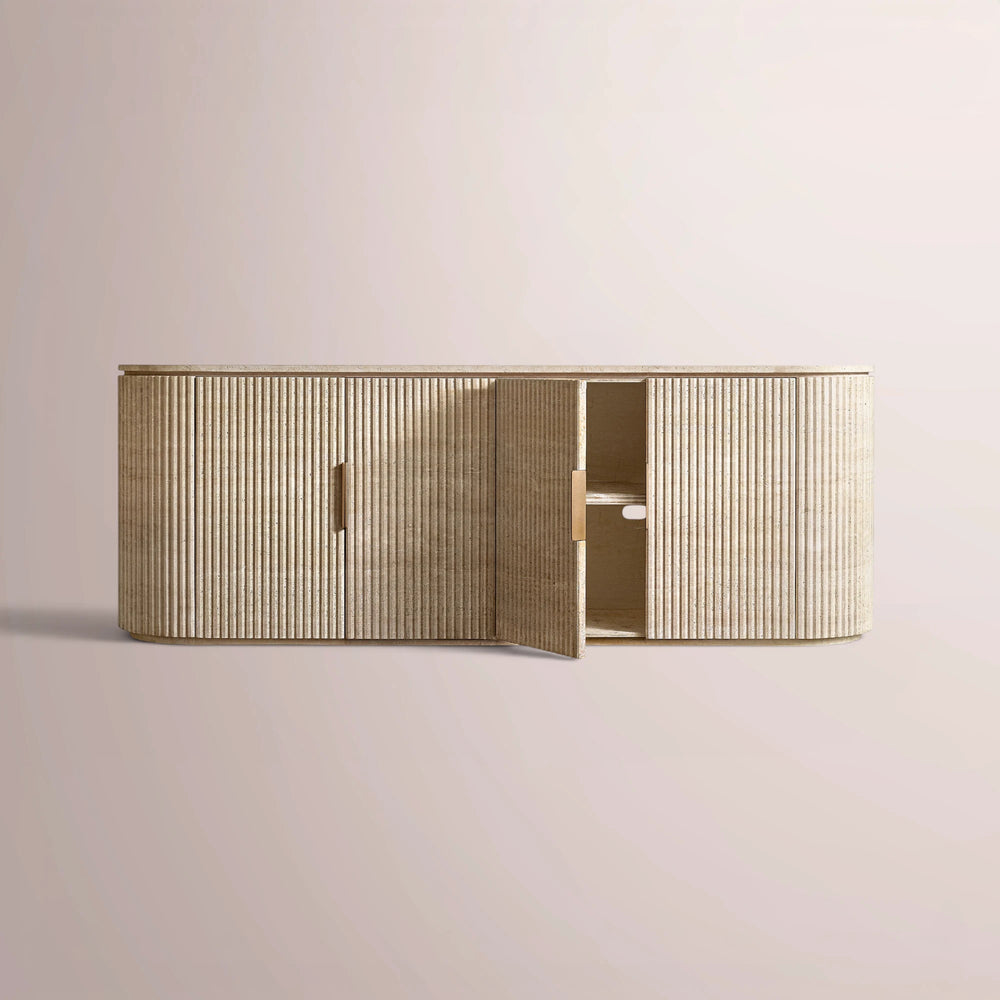Solenne Reeded Stone Sideboard
