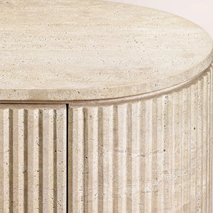 Solenne Reeded Stone Media Console