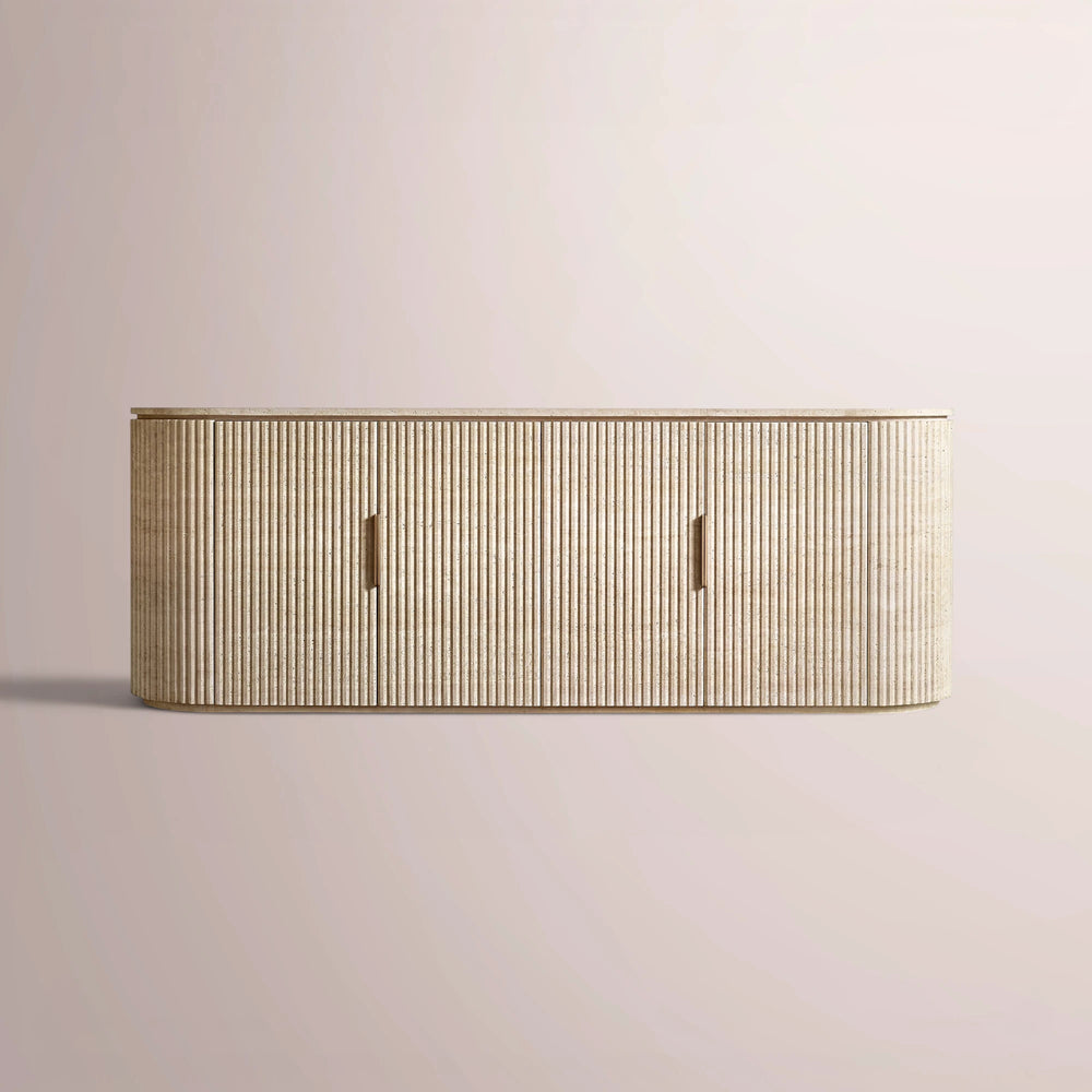Solenne Reeded Stone Sideboard