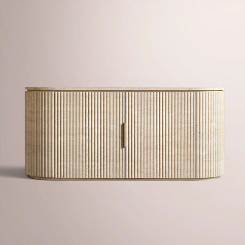 Solenne Reeded Stone Media Console