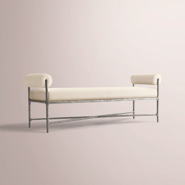 Calix Fabric Double-Bolster End-of-Bed Bench