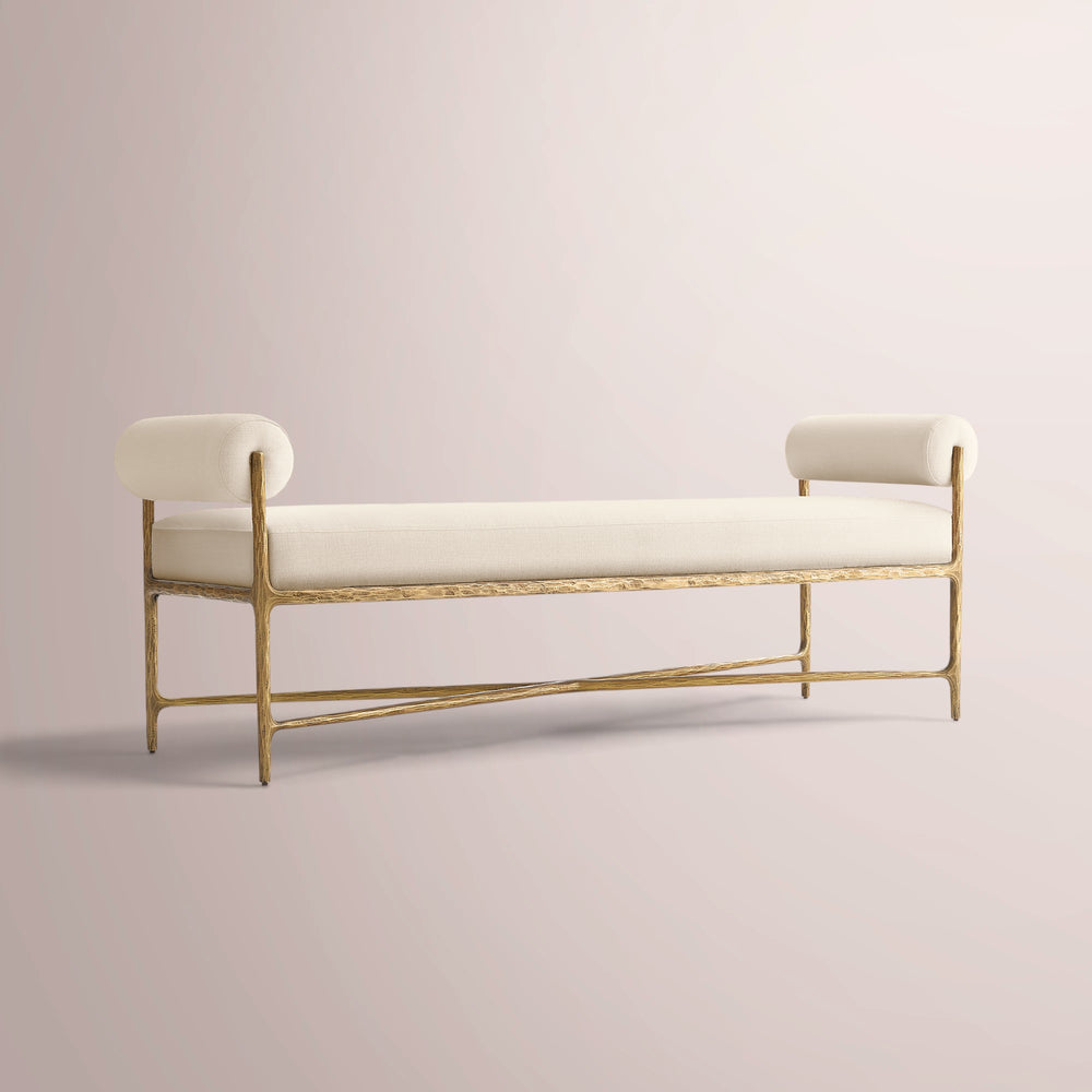 Calix Fabric Double-Bolster End-of-Bed Bench