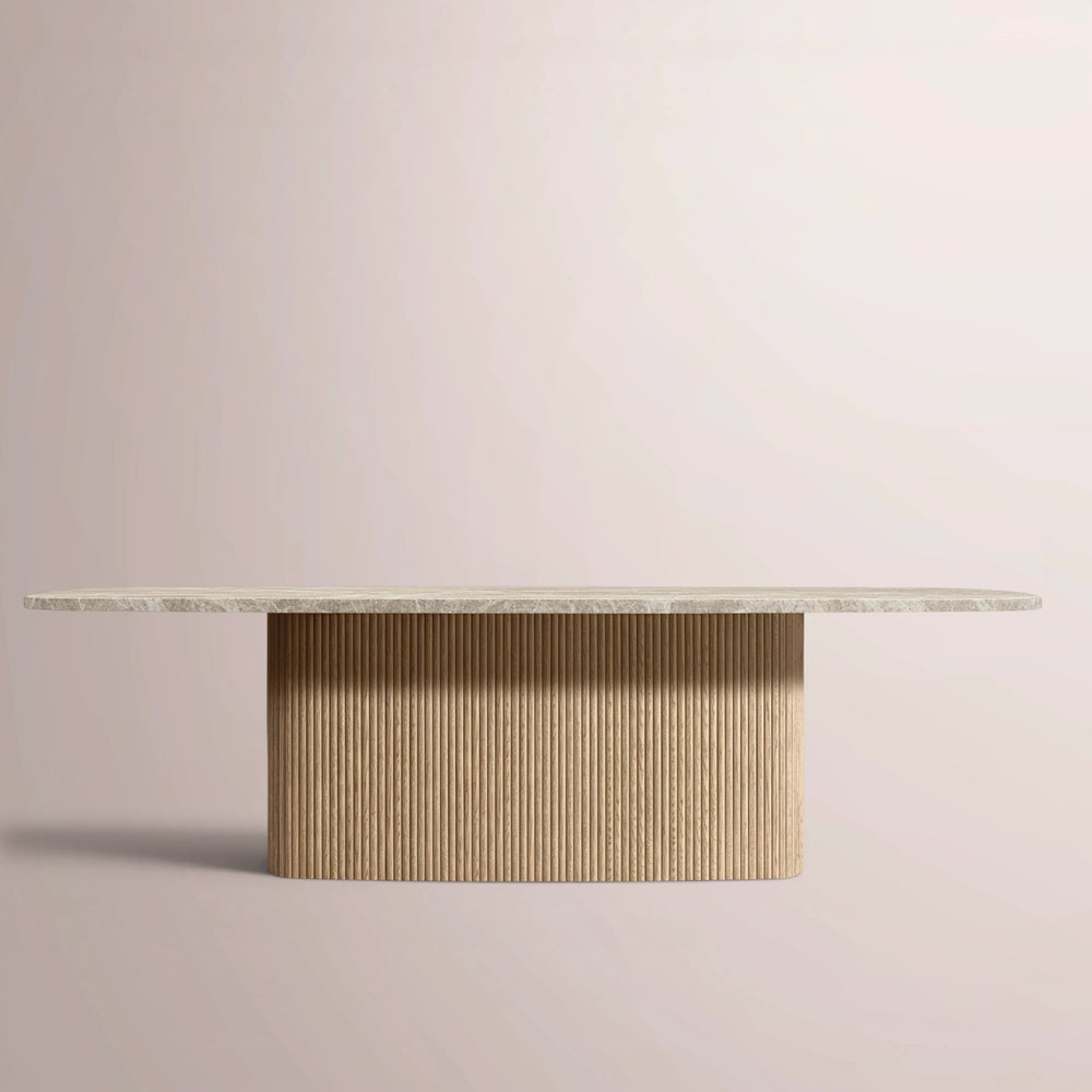 Ethenra Pedestal Rectangular Dining Table