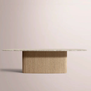Ethenra Pedestal Rectangular Dining Table